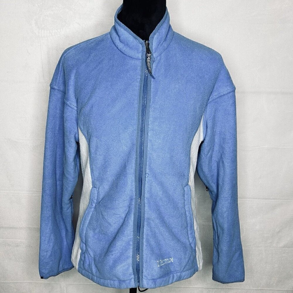 MARMOT Fleece Jacket Women's Size M Blue Full Zip Lightweight Top